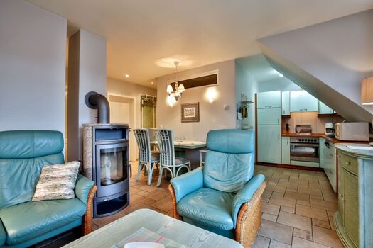 Wohnbereich mit Kamin