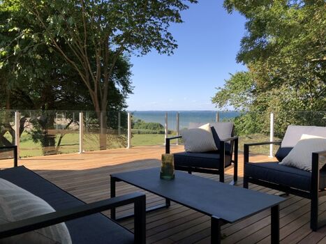 Wunderschöne Dachterrasse mit Aussicht auf die Ostsee