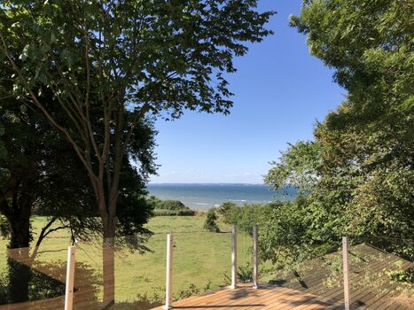 Westscheune: Dachterrasse mit Aussicht auf die Flensburger Förde
