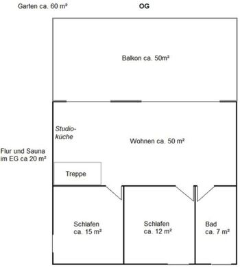 Grundriss Appartement-Loft Westscheune