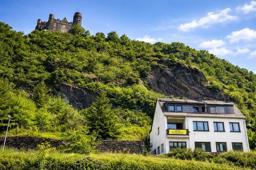 Außenansicht mit Burg Maus