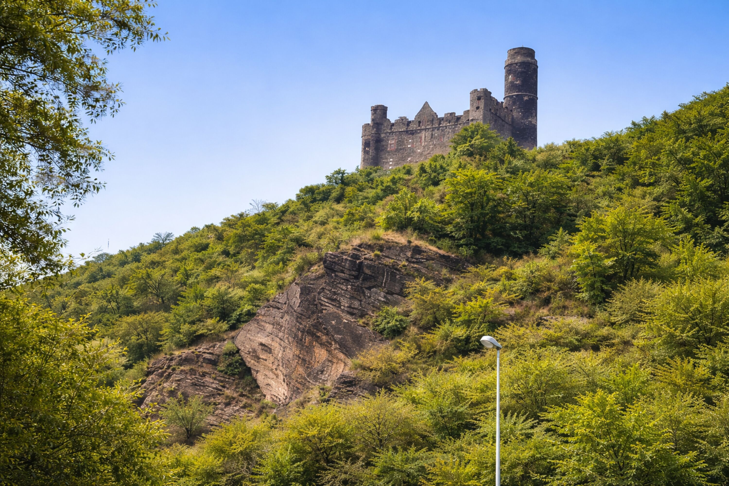 Burg Maus vom Garten aus betrachtet