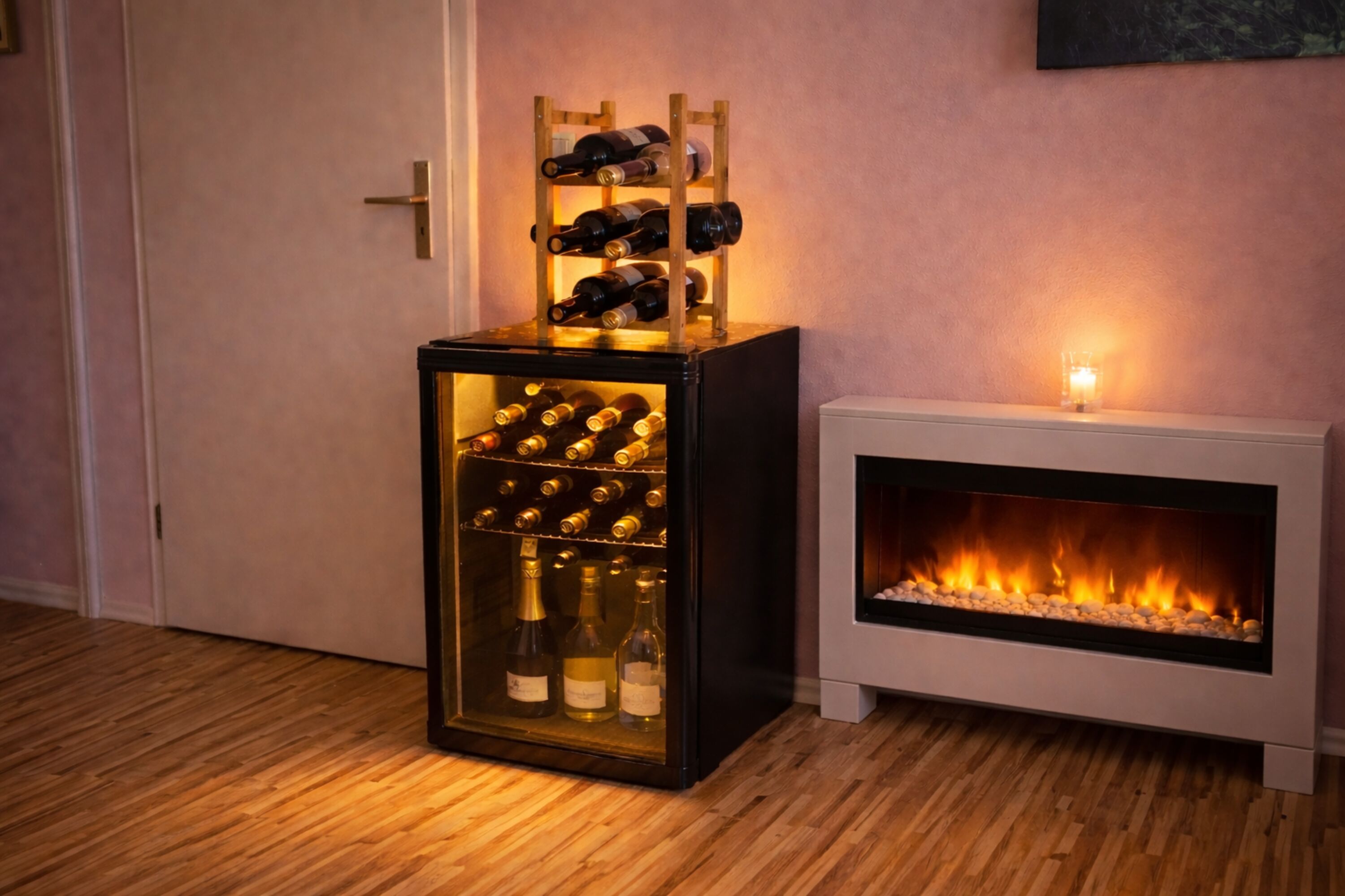 Weinkühlschrank & Kamin