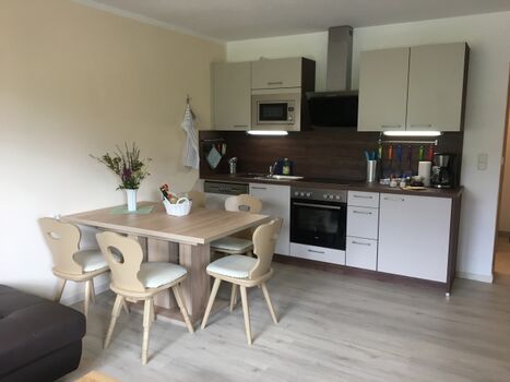 Moderne Küchenzeile im Wohn-/Essbereich