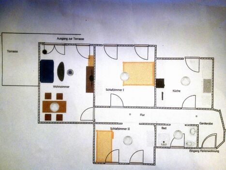 Grundriss der Ferienwohnung