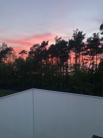 Sicht von dem Balkon 