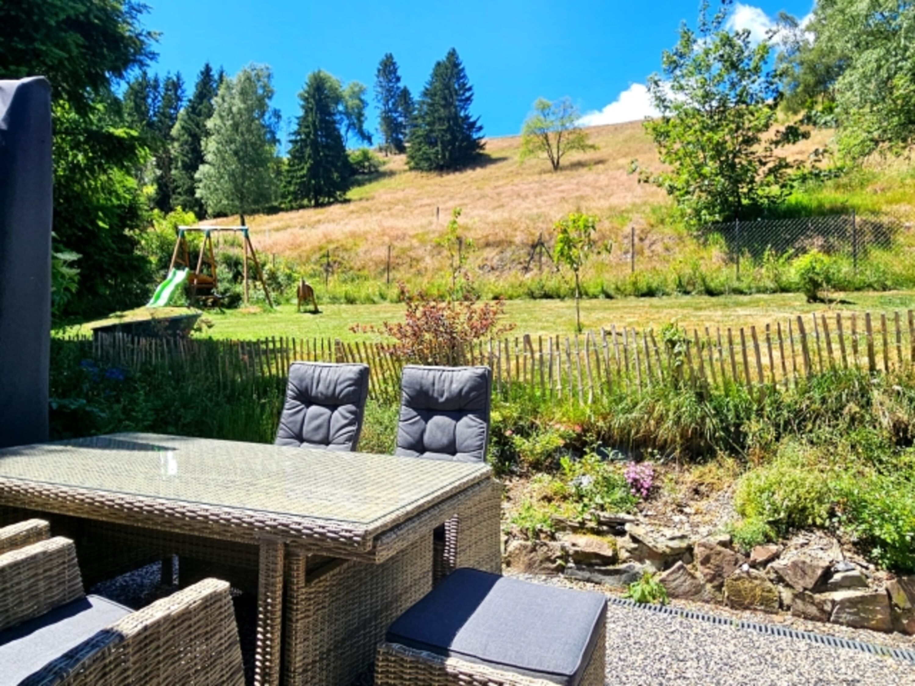 Garten mit unbebauten Blick