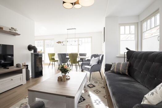 Wohnbereich  mit Kamin