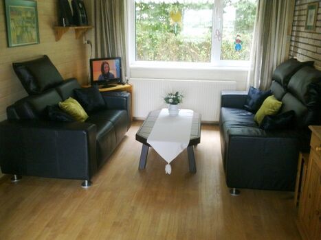 Wohnbereich mit Ledercouch