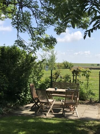 Terrasse haubarg am meer