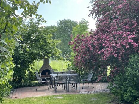 Terrasse mit Grill - haubarg am meer