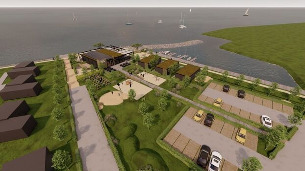 ein neuer Spielplatz und Marina entstehen