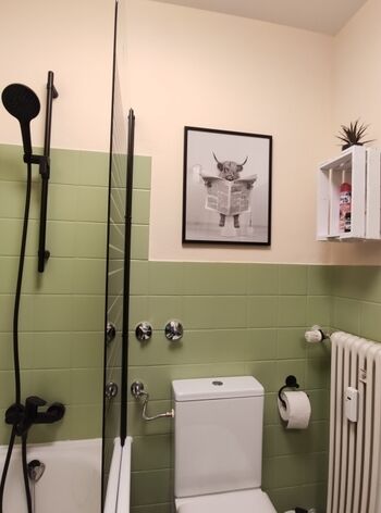 Badewanne und WC im Bad