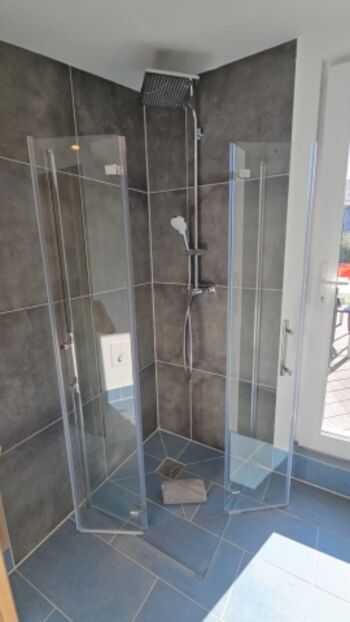 Dusche im Saunabereich