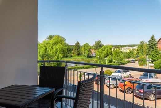 Seehof Bansin - Balkon mit Blick auf Bansin