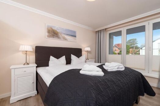 Seehof Bansin - Schlafzimmer mit Boxspringbett