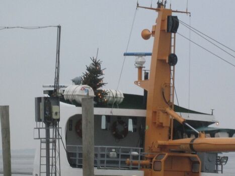 Weihnacht auf einem Schiff