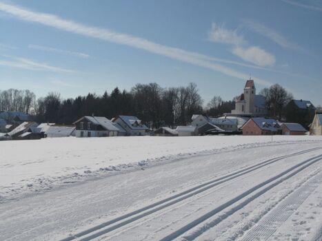 Wanderweg / Loipe 100 Meter vom haus entfernt