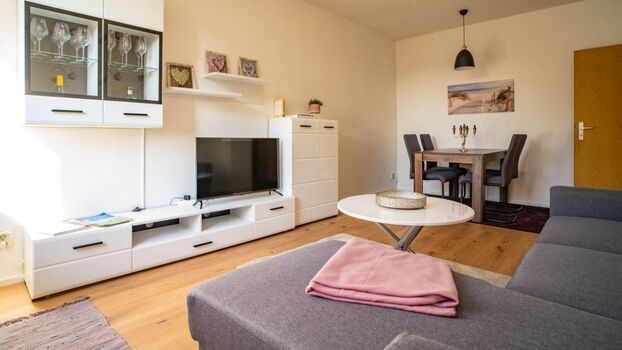 Wohnzimmer mit Schlafcouch