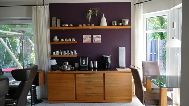 Kaffee-Ecke im Wohnzimmer