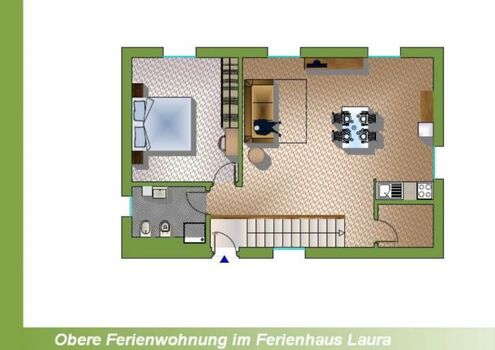 Grundriss obere Ferienwohnung