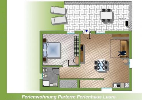 Grundriss untere Ferienwohnung