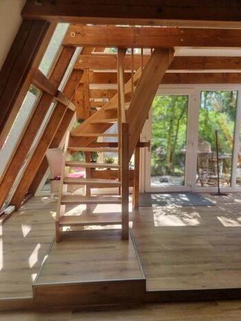 Treppe zu den Schlafzimmern