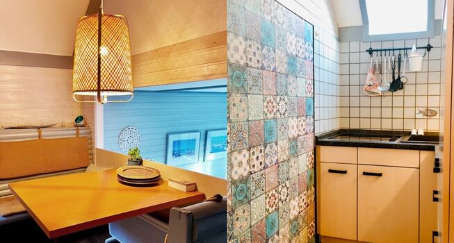 Extras Esstisch direkt an der Küche für 4 Personen (z,B. Frühstücken)