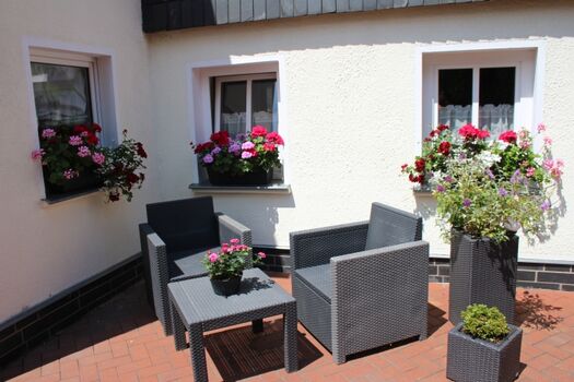 Sitzecke auf der Terrasse