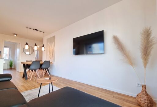 der gemütliche Wohn- Essbereich