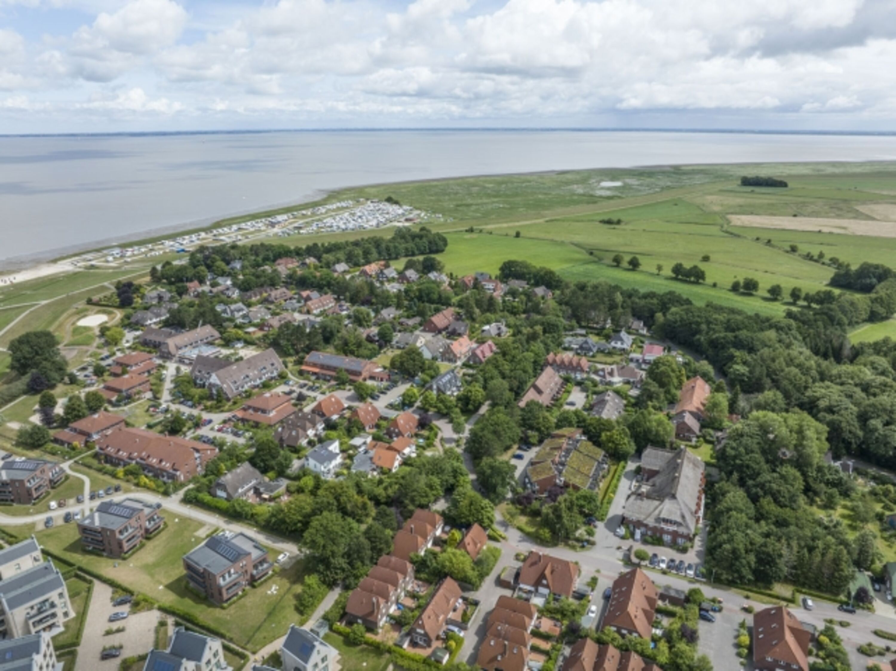 Das schöne Nordseebad Dangast aus der Vorgelperspektive