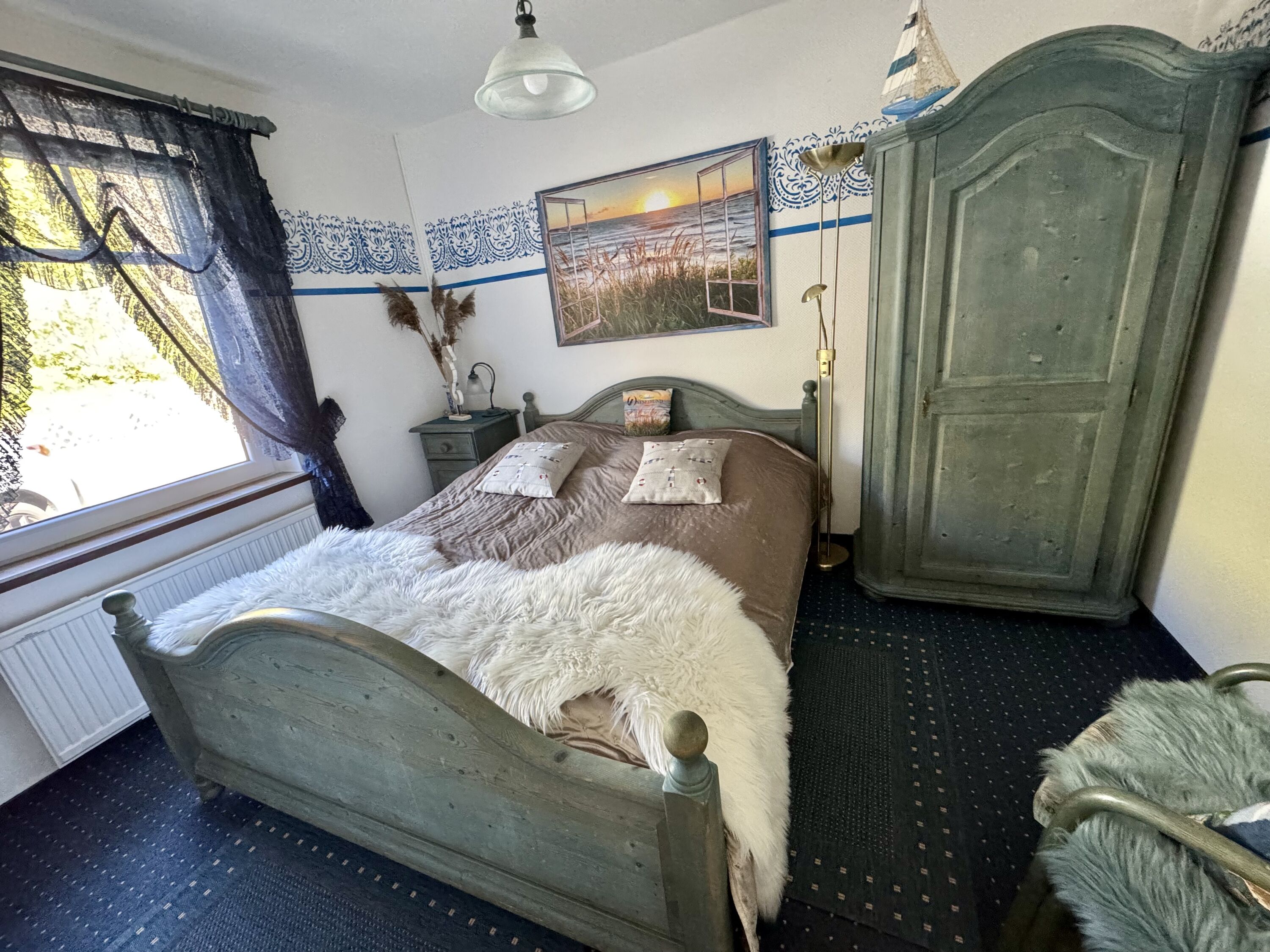 Schlafzimmer im Ferienhaus Ostseehund in Ahrenshoop
