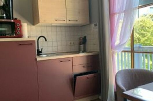 mit kleinem Geschirrspüler und Minibackofen