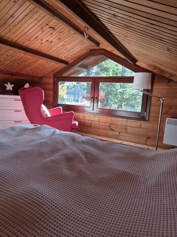 Schlafzimmer im OG mit Seeblick