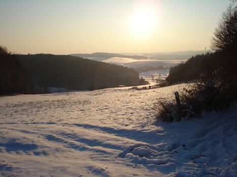 Schneelandschaft ca. 200 mtr. vom Haus