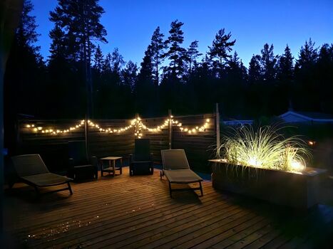 Abendstimmung auch auf der Terrasse