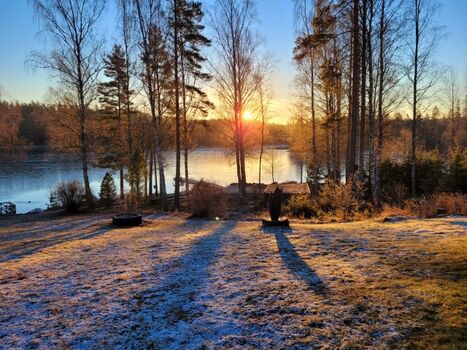 Blick auf den See vom Haus aus