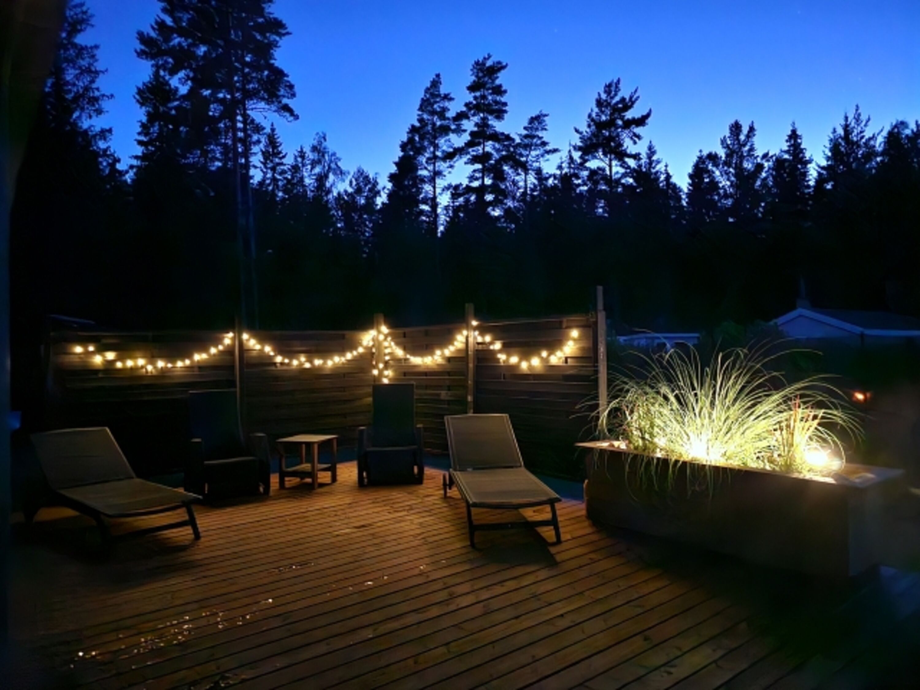 Abendstimmung auch auf der Terrasse