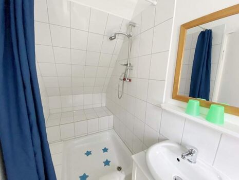 Ferienwohnung Ufer St. Peter-Ording, Urlaub mit Hund:  Badezimmer 