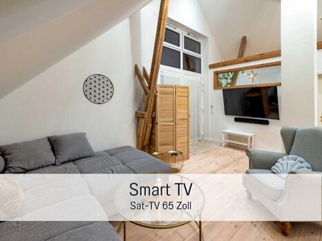 SAT-TV mit allen deutschen öffentlich-rechtlichen TV-Sendern, oder auch über dein Laptop, je nach Geschmack.