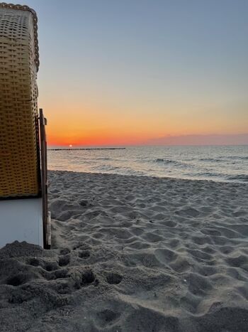 Sonnenuntergang am Hundestrand 