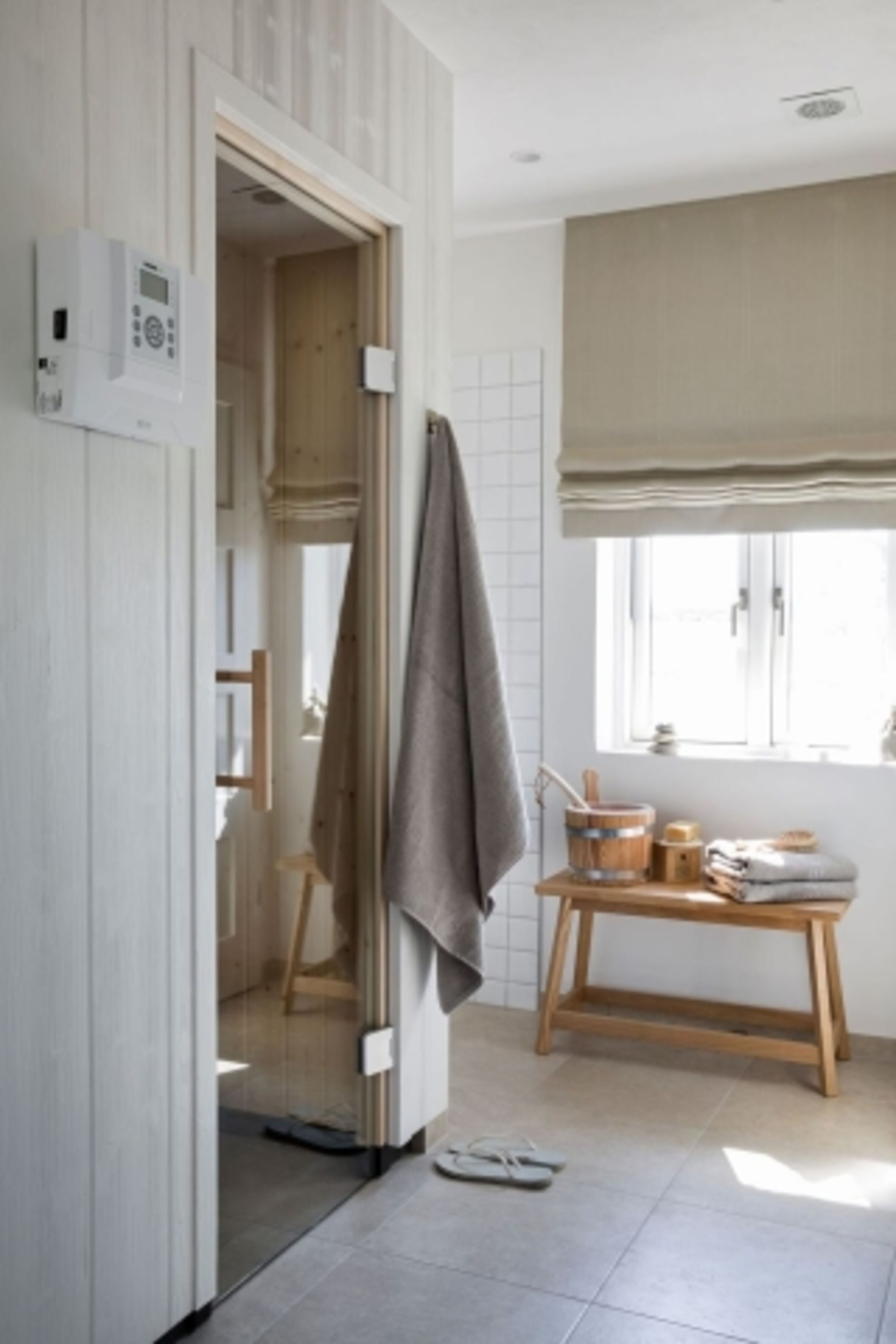 jedes Haus verfügt über eine eigene Sauna