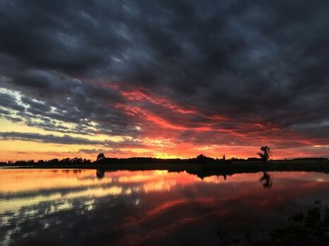 Sonnenuntergang in direkter Umgebung