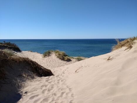 Der Strand nahe Feriendorf