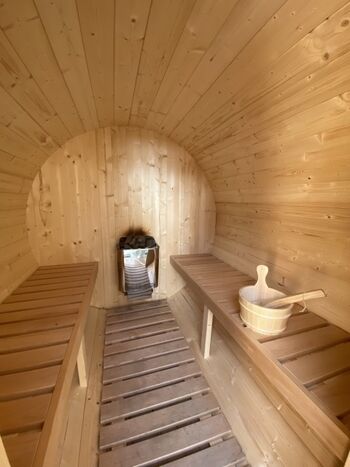 Sauna mit Aufgusskelle 