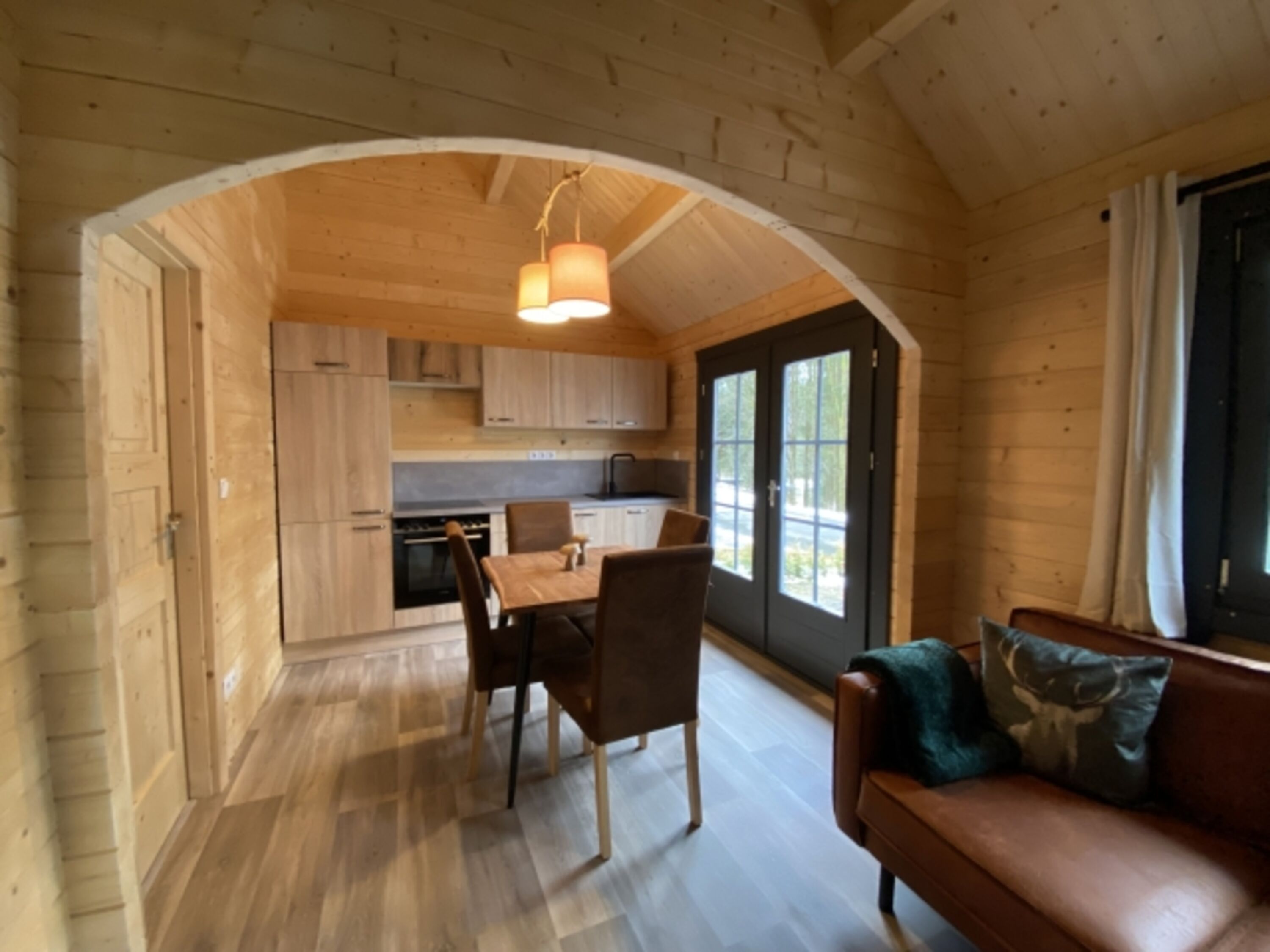 Blockhaus inmitten der Natur mit Platz für die ganze Familie 