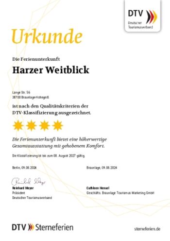 DTV 4 Sterne/4 Hundepfoten