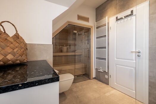 Badezimmer mit Sauna