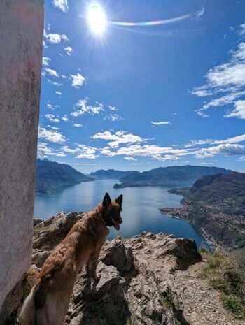 Ausblick ca. 10 km vom Haus auf den Comer See