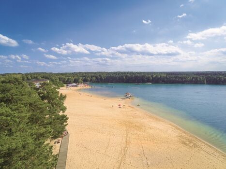 Der Bernsteinsee in der Südheide